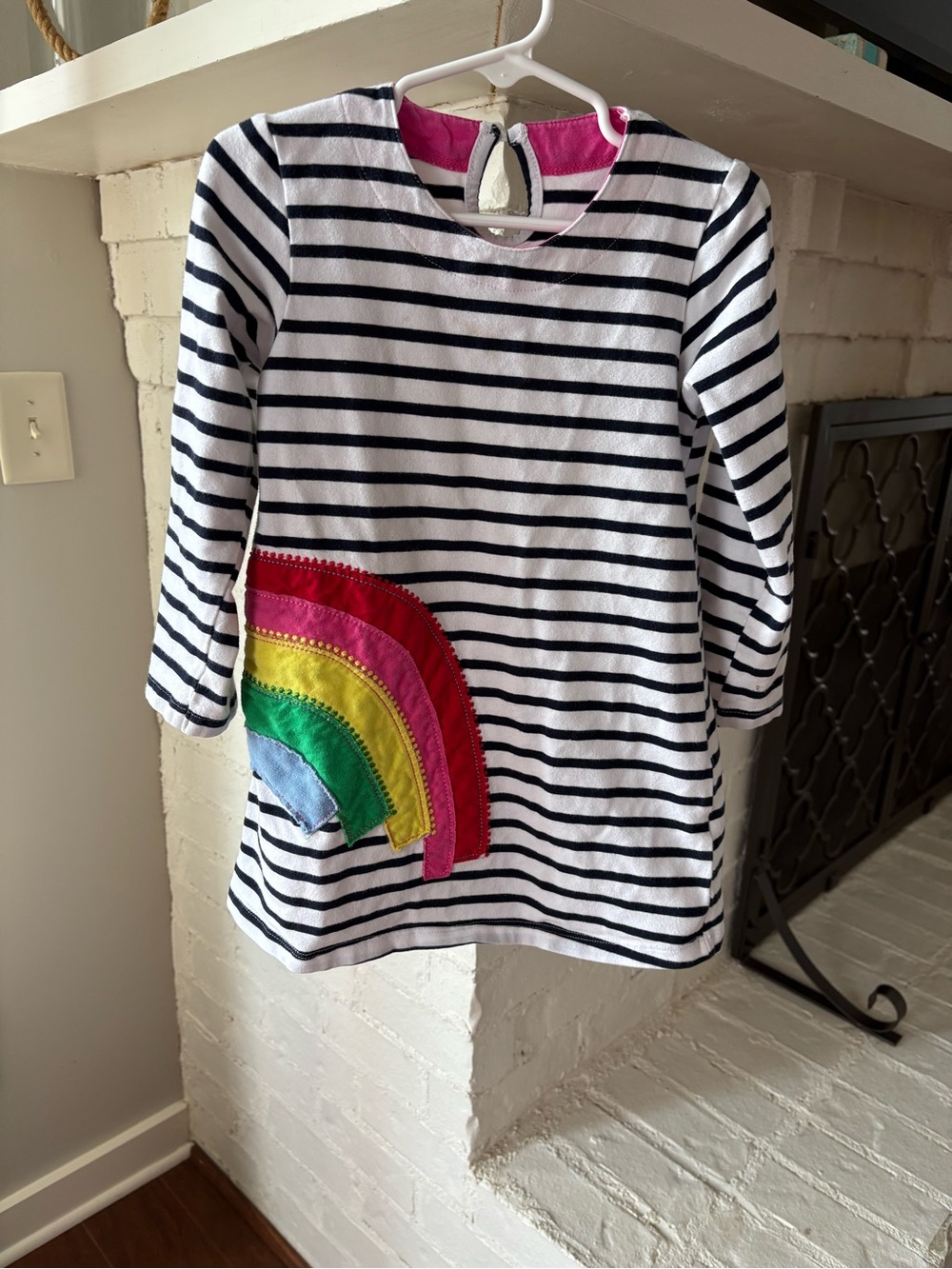 Rainbow appliqué dress